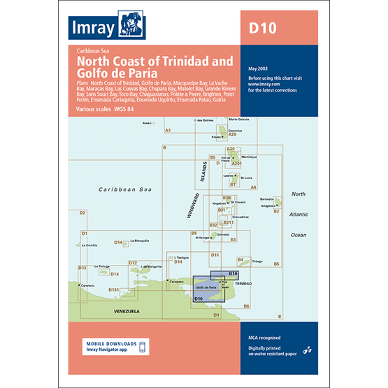 Imray Chart D10: North Coast of Trinidad and Golfo de Paria