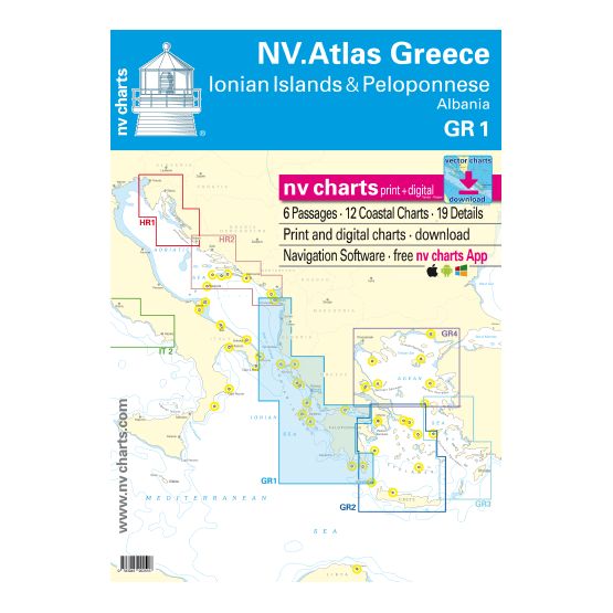 NV Atlas Greece GR1: Ionian Islands &amp; Peloponnese to Albania - 2022 Edition