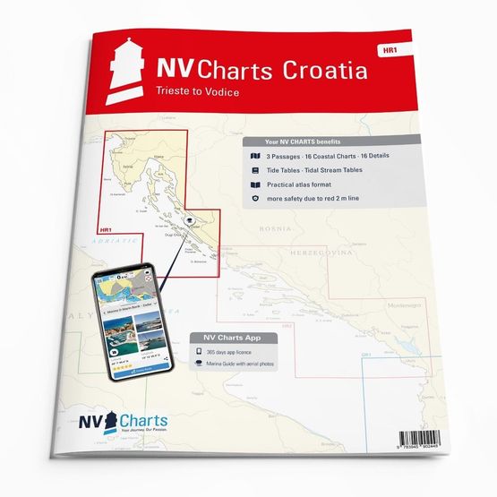NV Charts Croatia HR1: Trieste to Vodice - 2025