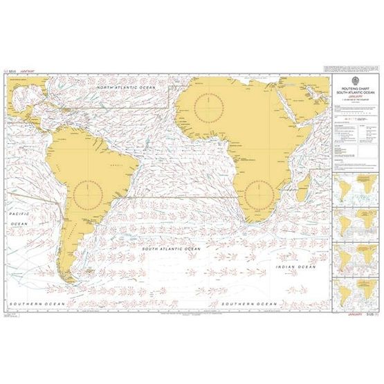 Admiralty 5125(1) Routeing Chart - South Atlantic Ocean - January