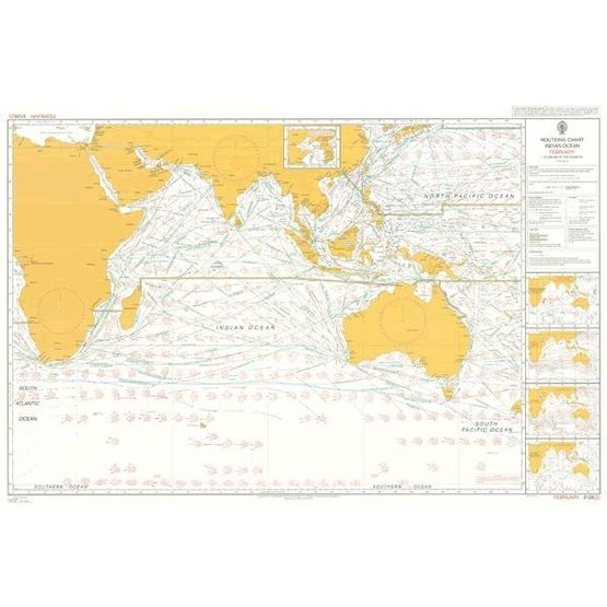 Admiralty 5126(2) Routeing Chart, Indian Ocean, February