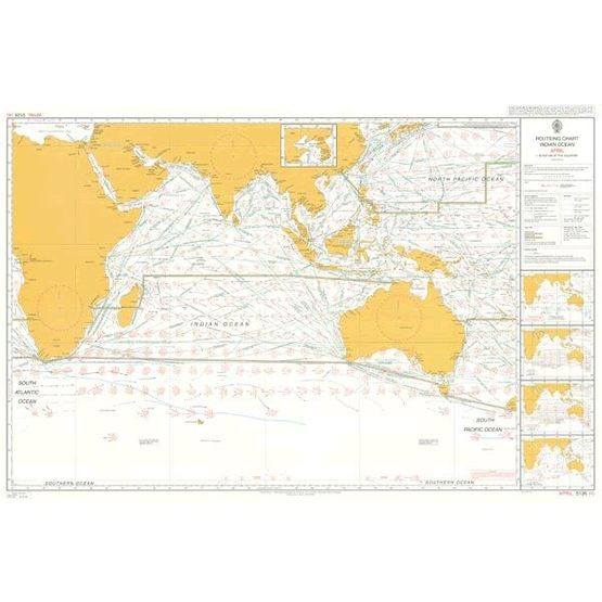 Admiralty 5126(4) Routeing Chart, Indian Ocean, April
