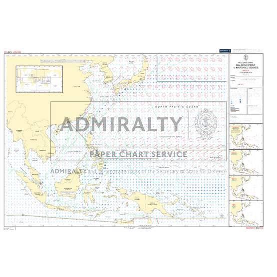 Admiralty 5141(3) Routeing Chart, Malacca Strait to Marshall Islands - March