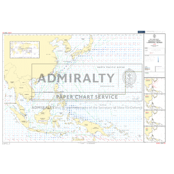 Admiralty 5141(6) Routeing Chart, Malacca Strait to Marshall Islands - June