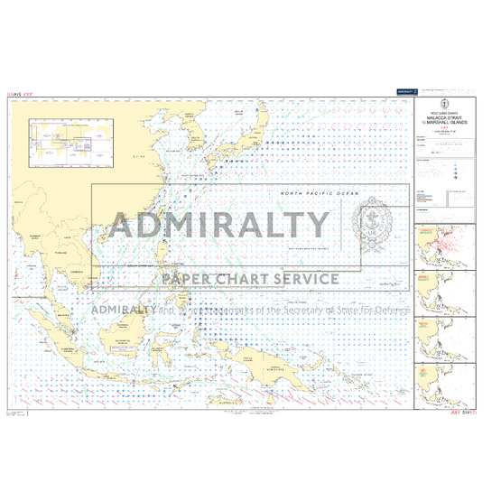 Admiralty 5141(7) Routeing Chart, Malacca Strait to Marshall Islands - July