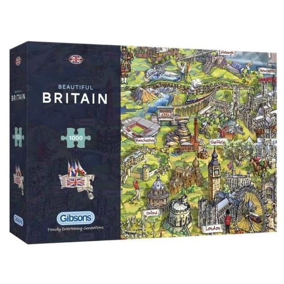 Gibsons Beautiful Britain 1000 Piece Jigsaw Puzzle
