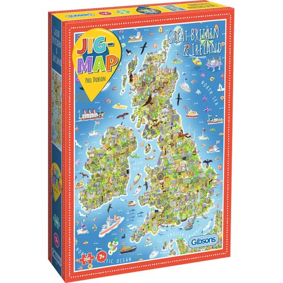 Great Britain &amp; Ireland Jigmap 250 Piece Jigsaw Puzzle