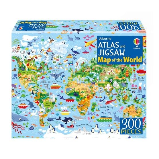 Usborne Atlas and Jigsaw - Map of the World