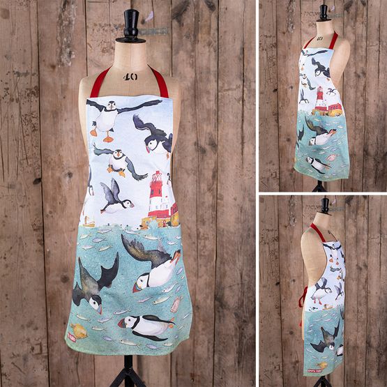 Emma Ball Diving Puffins Apron