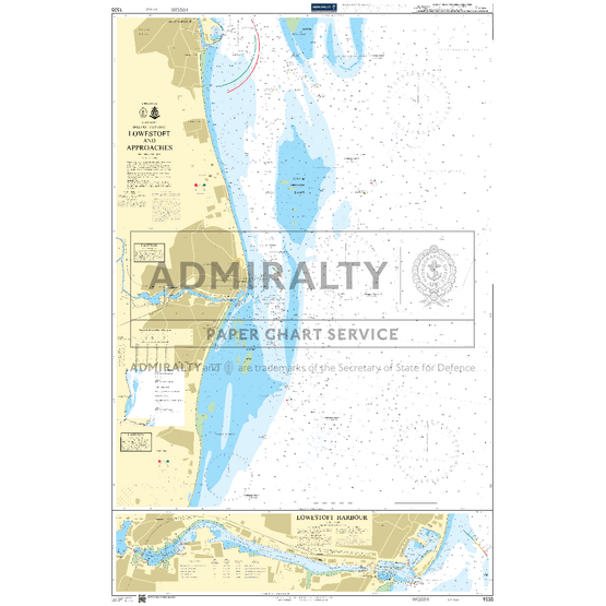 1535 Approaches to Lowestoft Admiralty Chart