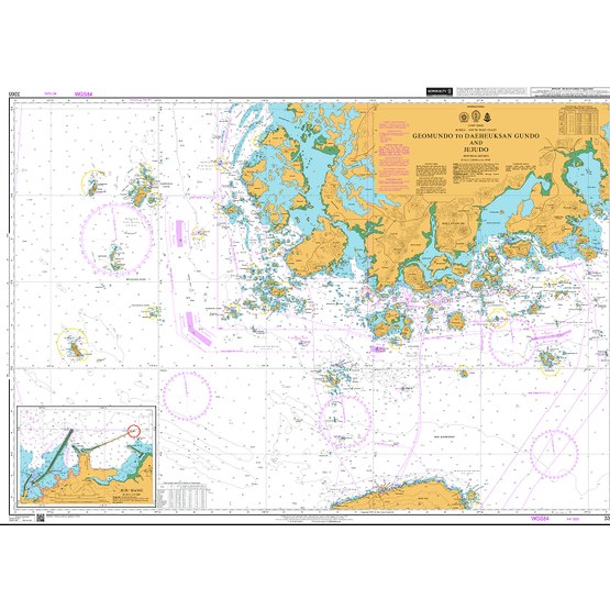 3365 Komundo to Taehuksan Kundo and Cheju-Do Admiralty Chart
