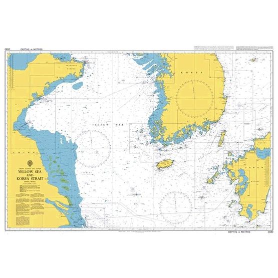 3480 Yellow Sea and Korea Strait Admiralty Chart
