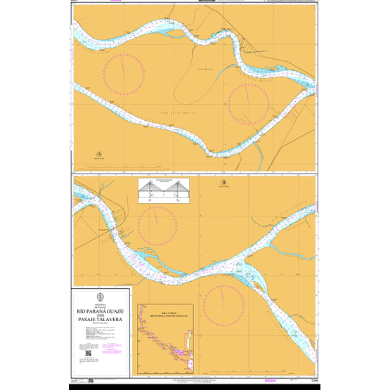 1340 Rio Parana Guazu and Pasaje Talavera Admiralty Chart