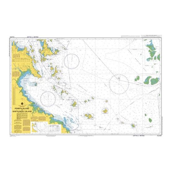 AUS824 Penrith Island toWhitsunday Island Admiralty Chart