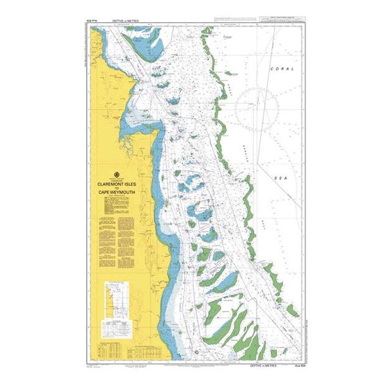 AUS834 Claremont Isles to Cape Weymouth Admiralty Chart