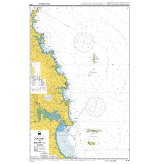 NZ521 Cape Brett to Bream Tail Admiralty Chart