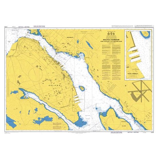 4754 Halifax Harbour, Point Pleasant to Bedford Basin Admiralty Chart