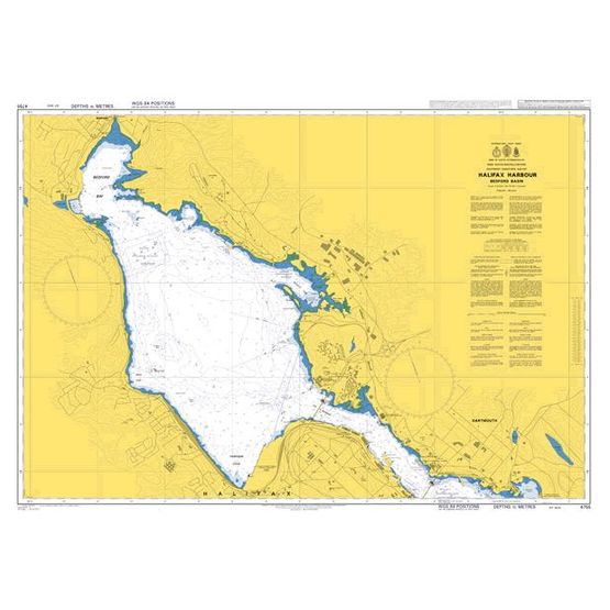 4755 Halifax Harbour, Bedford Basin Admiralty Chart