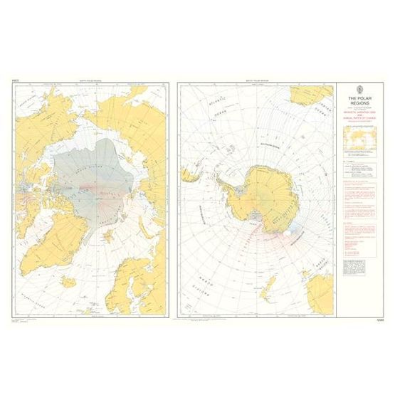 Admiralty 5384 Magnetic Variation, 2005 &amp; Annual Rates of Change - The Polar Regions