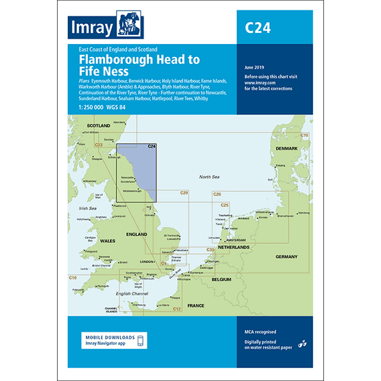 Imray Chart C24: Flamborough Head to Fife Ness
