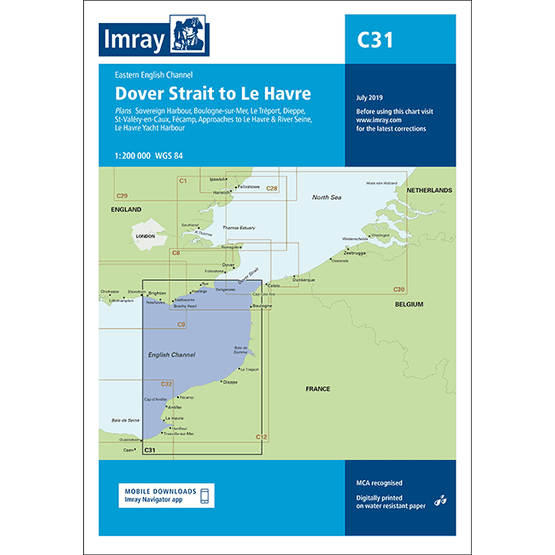 Imray Chart C31: Dover Strait to Le Havre
