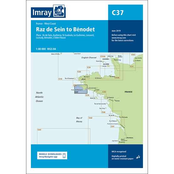 Imray Chart C37: Raz de Sein to Benodet