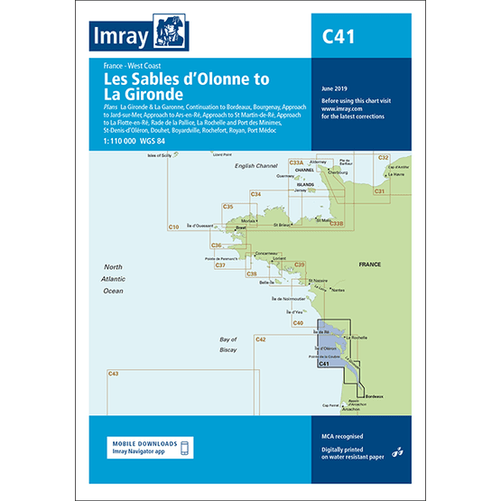 Imray Chart C41: Les Sables d'Olonne to La Gironde