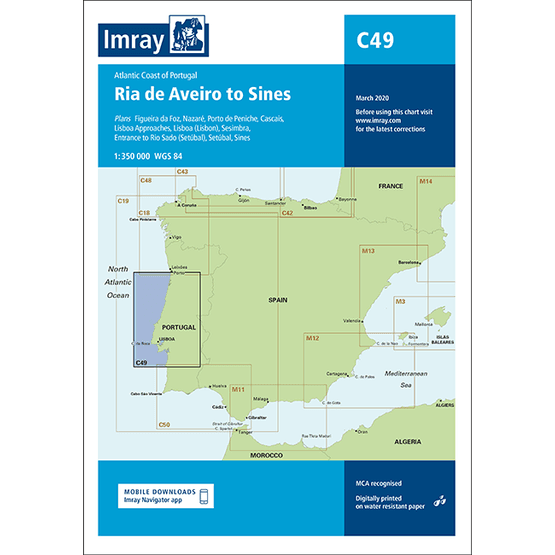 Imray Chart C49: Ria de Aveiro to Sines