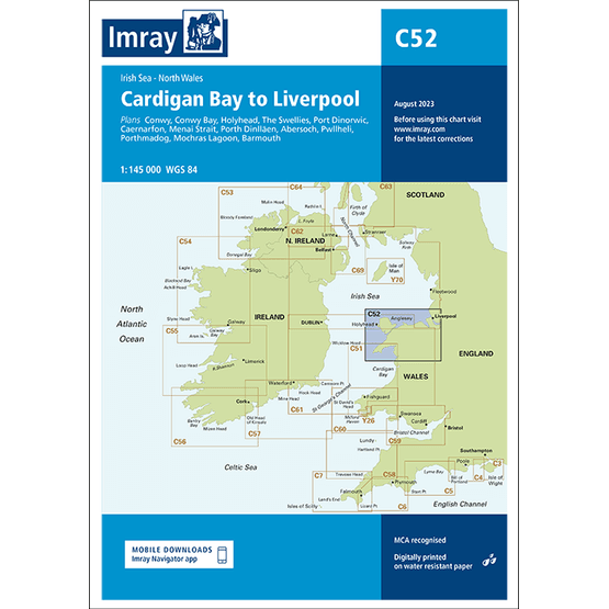 Imray Chart C52: Cardigan Bay to Liverpool