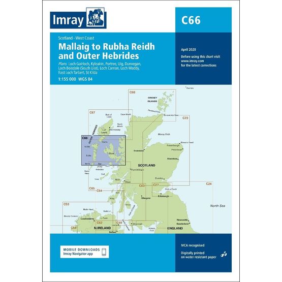 Imray Chart C66: Mallaig to Rudha Reidh and Outer Hebrides