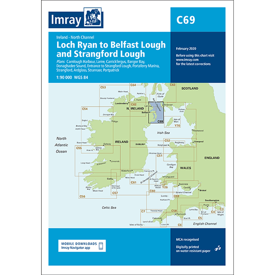 Imray Chart C69: Loch Ryan to Belfast Lough and Strangford Lough
