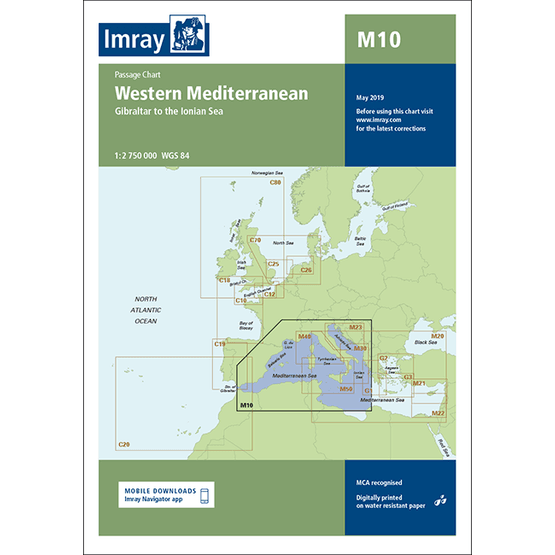 Imray Chart M10: Western Mediterranean