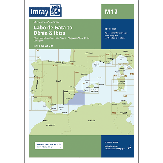 Imray Chart M12: Cabo de Gata to Denia &amp; Ibiza