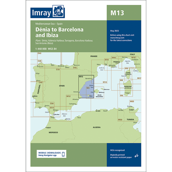 Imray Chart M13: Denia to Barcelona &amp; Ibiza