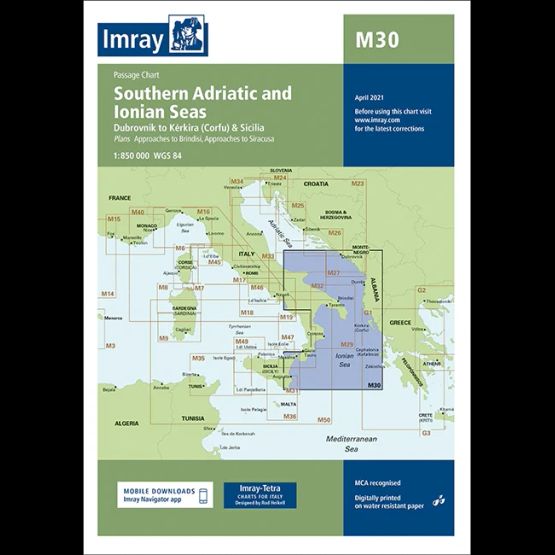 Imray Chart M30: Southern Adriatic and Ionian Seas