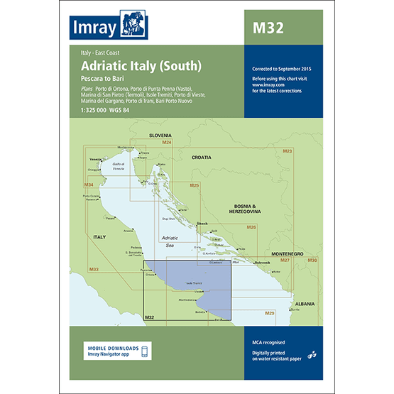 Imray Chart M32: Adriatic Italy (South)