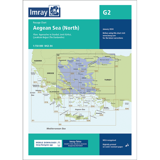Imray Chart G2: Aegean Sea (North) Passage Chart