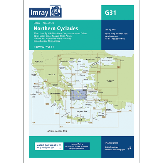 Imray Chart G31: Northern Cyclades