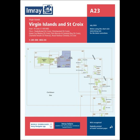 Imray Chart A23: Virgin Islands and St Croix