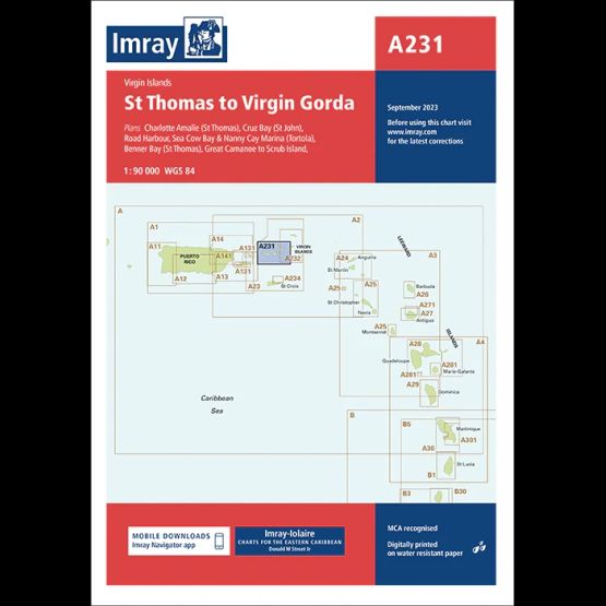 Imray Chart A231: St Thomas to Virgin Gorda