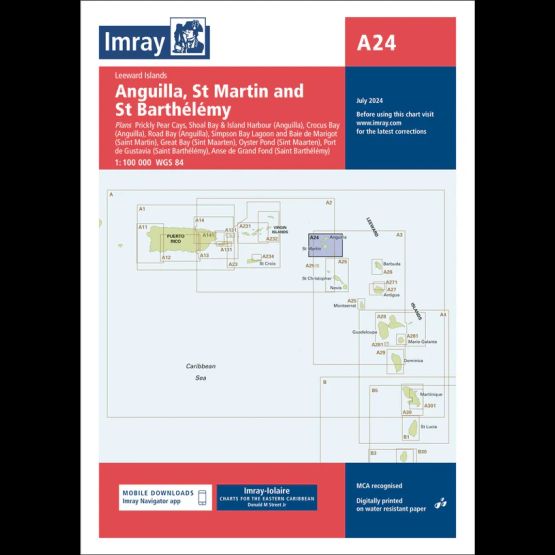 Imray Chart A24: Anguilla, St Martin and St Barthelemy