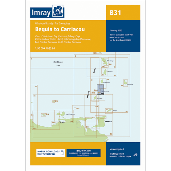 Imray Chart B31: Grenadines (Middle Sheet)
