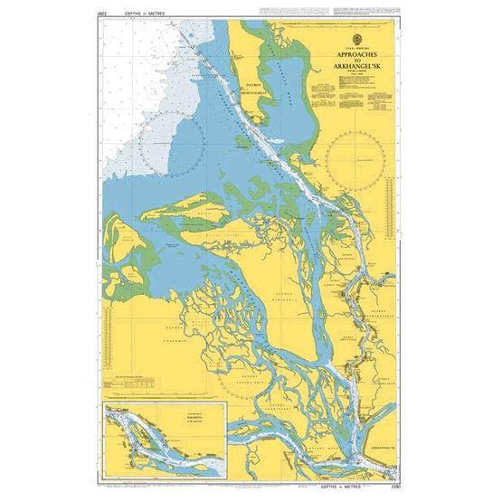 2294 Russia - Beloye More (White Sea), Approaches to Arkangle'sk Admiralty Chart