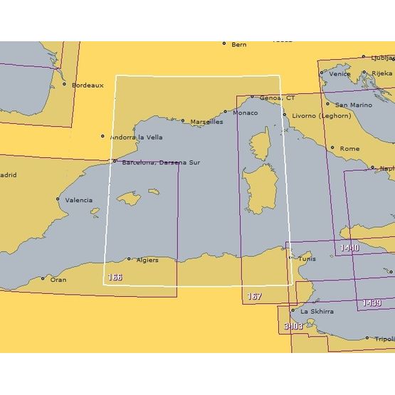 166 Alger to Genova &amp; Tunis Admiralty Chart