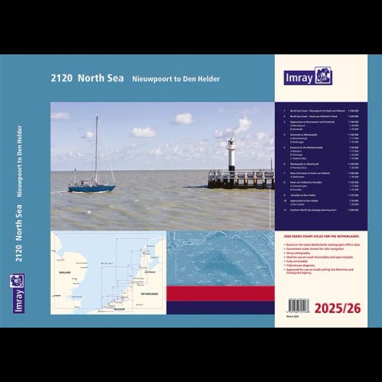 Imray 2120 North Sea – Nieuwpoort to Den Helder Chart Atlas