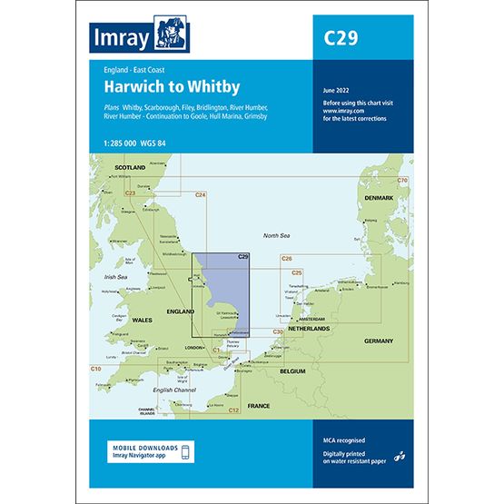Imray Chart C29: Harwich to Whitby