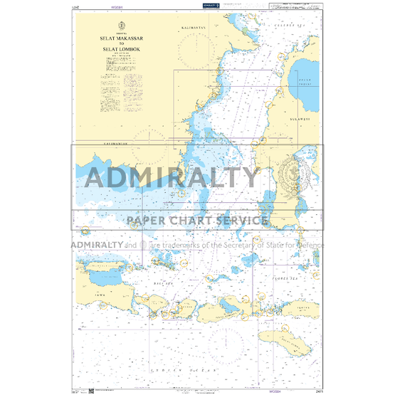 2471 Selat Makassar to Selat Lombok Admiralty Chart