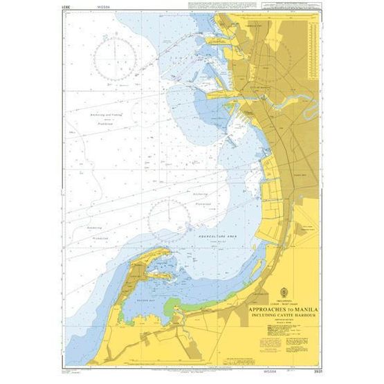 3931 Approaches to Manila including Cavite Admiralty Chart