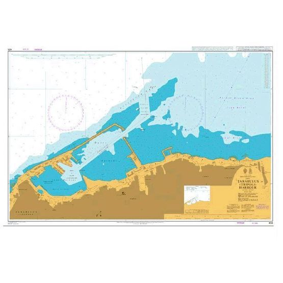 455 Tarabulus (Tripoli) Harbour Admiralty Chart