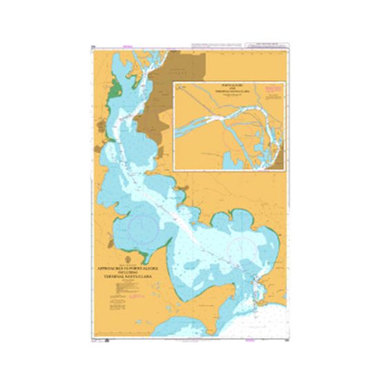 582 Approaches to Porto Alegre including Terminal Santa Clara Admiralty Chart